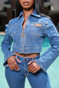Belle Sleeve Denim Jacket