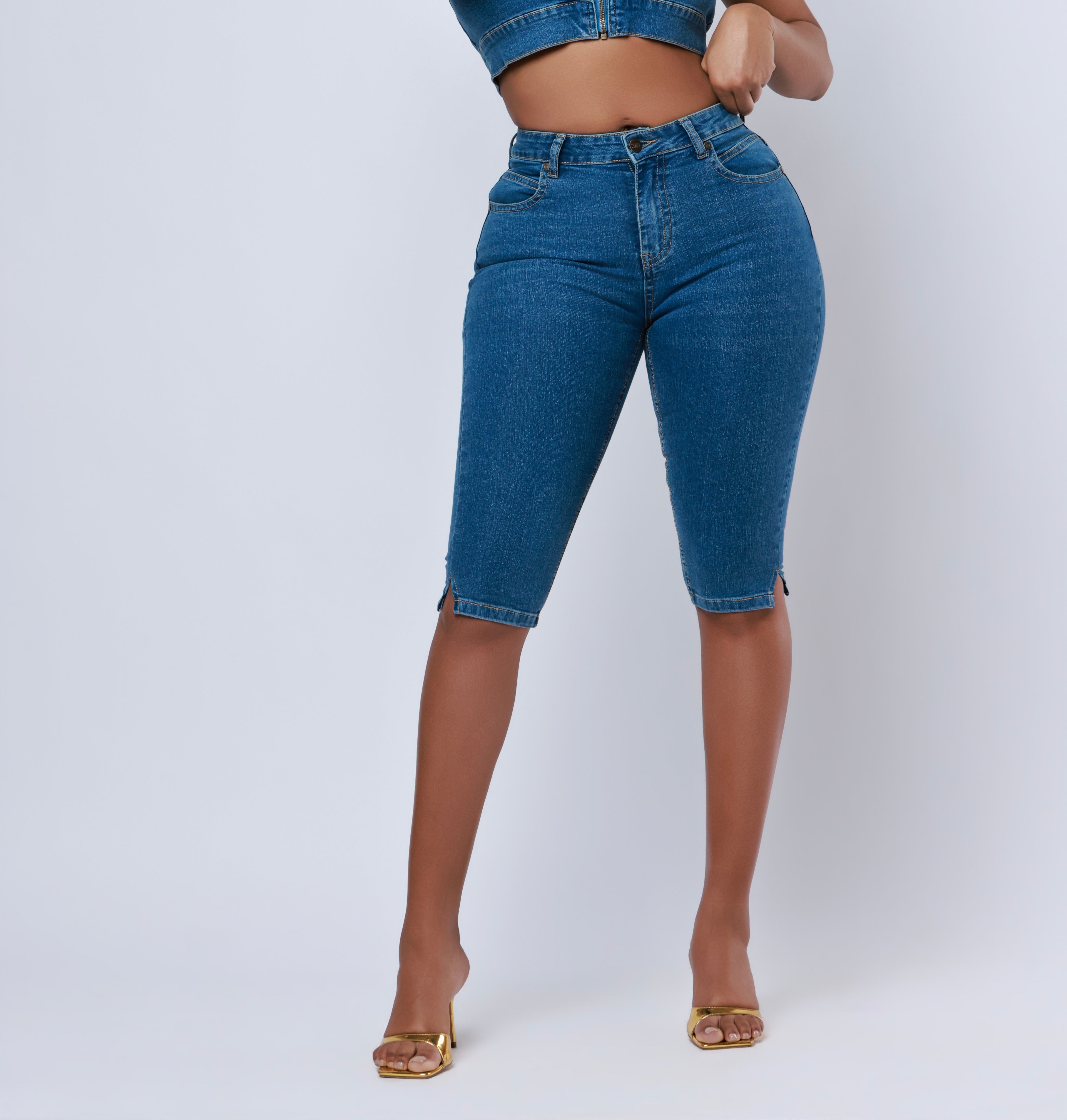 90’s Fine- Denim Capri