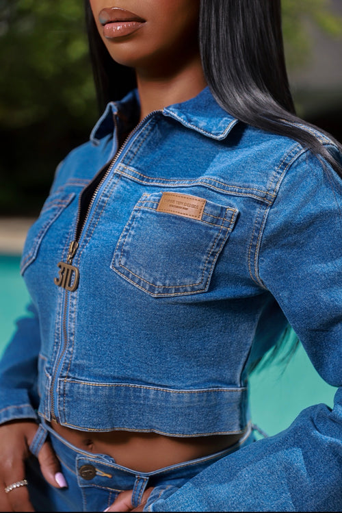 Belle Sleeve Denim Jacket